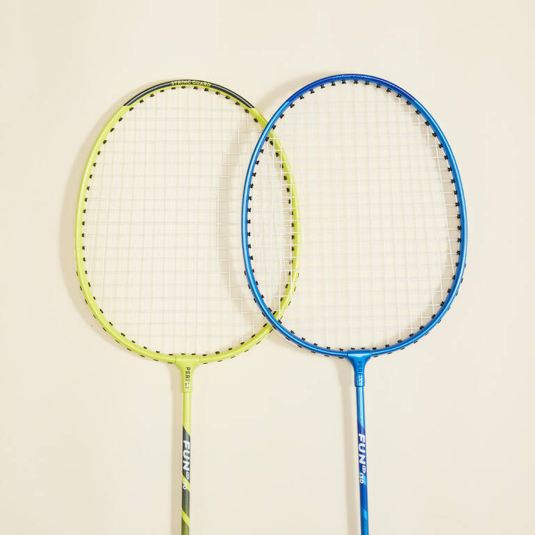 Set Raket Badminton Dewasa Fun BR130 AD Kuning Biru