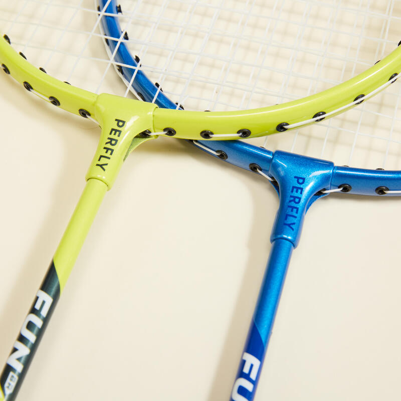 Badminton-Set Erwachsene - Fun Set BR130 lime/blau 