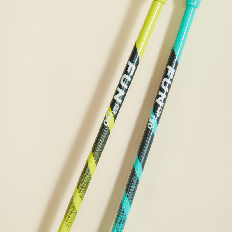 Badmintonracketset voor volwassenen Fun BR130 turquoise/groen