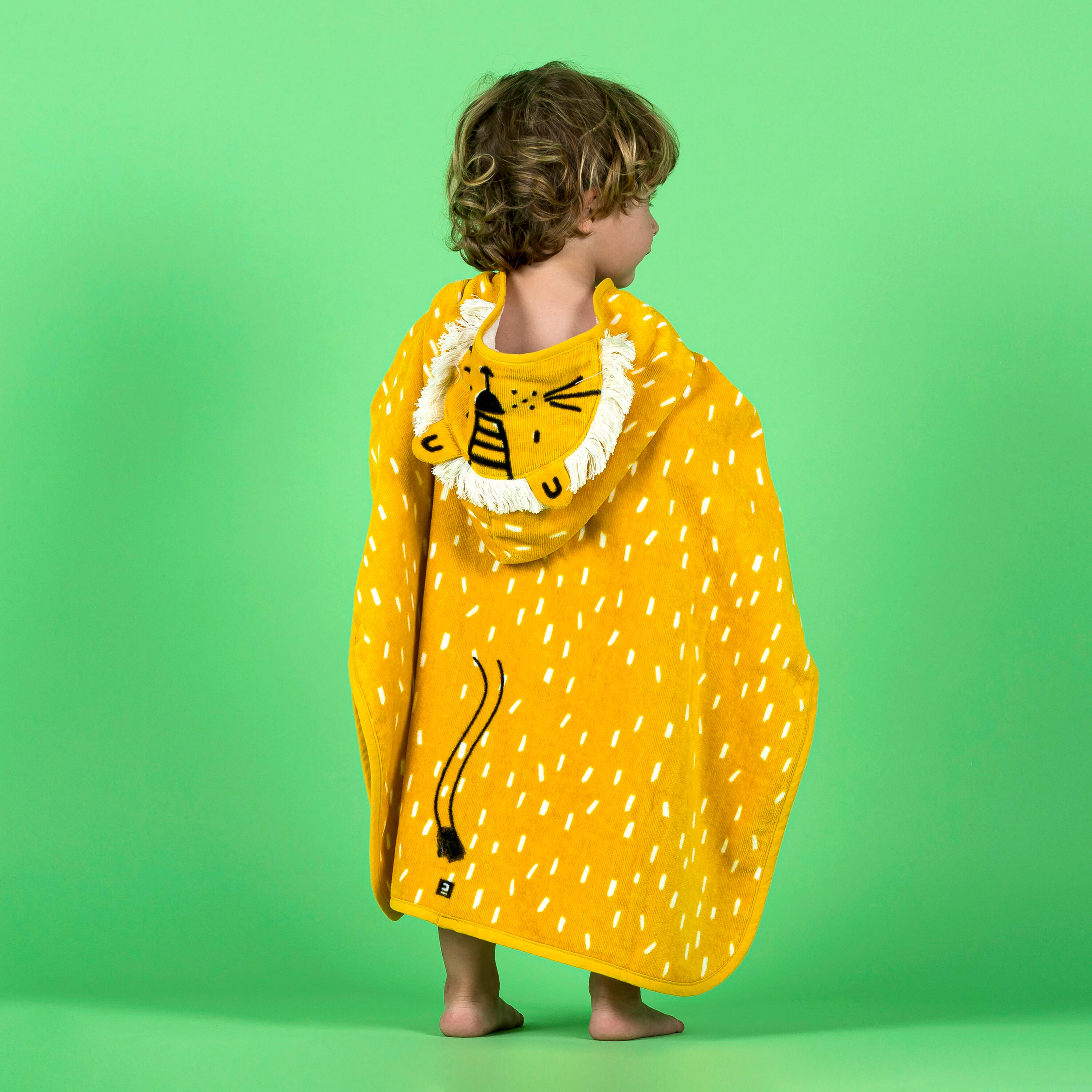 Poncho da bagno in cotone per bambini - Leone