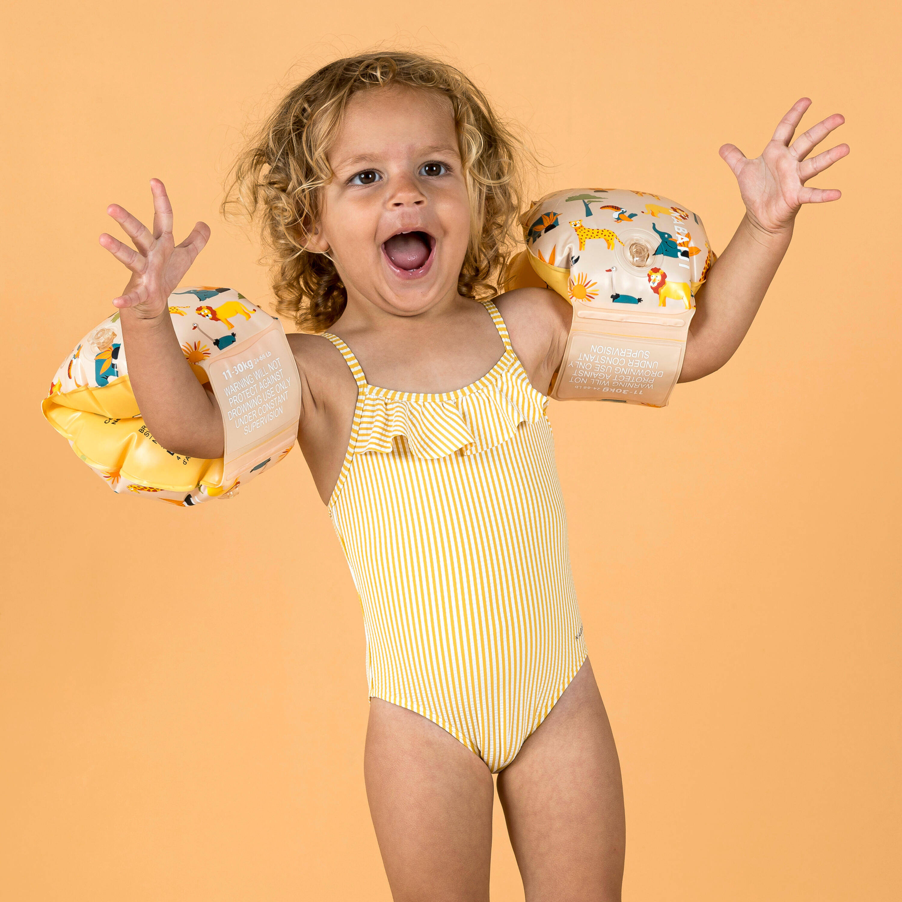 Baby Girls' 1-Piece Swimsuit Print with Ruffles Comfortable & Cute -  5