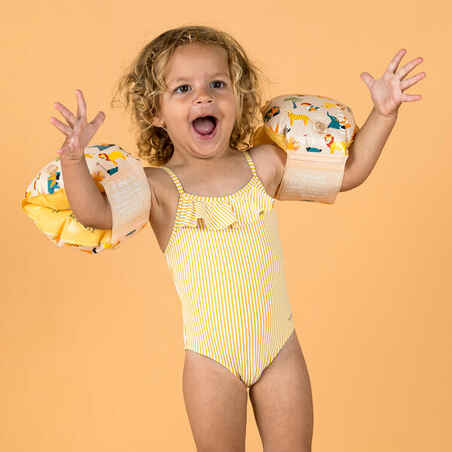 Baby Girls' One-Piece Swimsuit Print With Ruffles