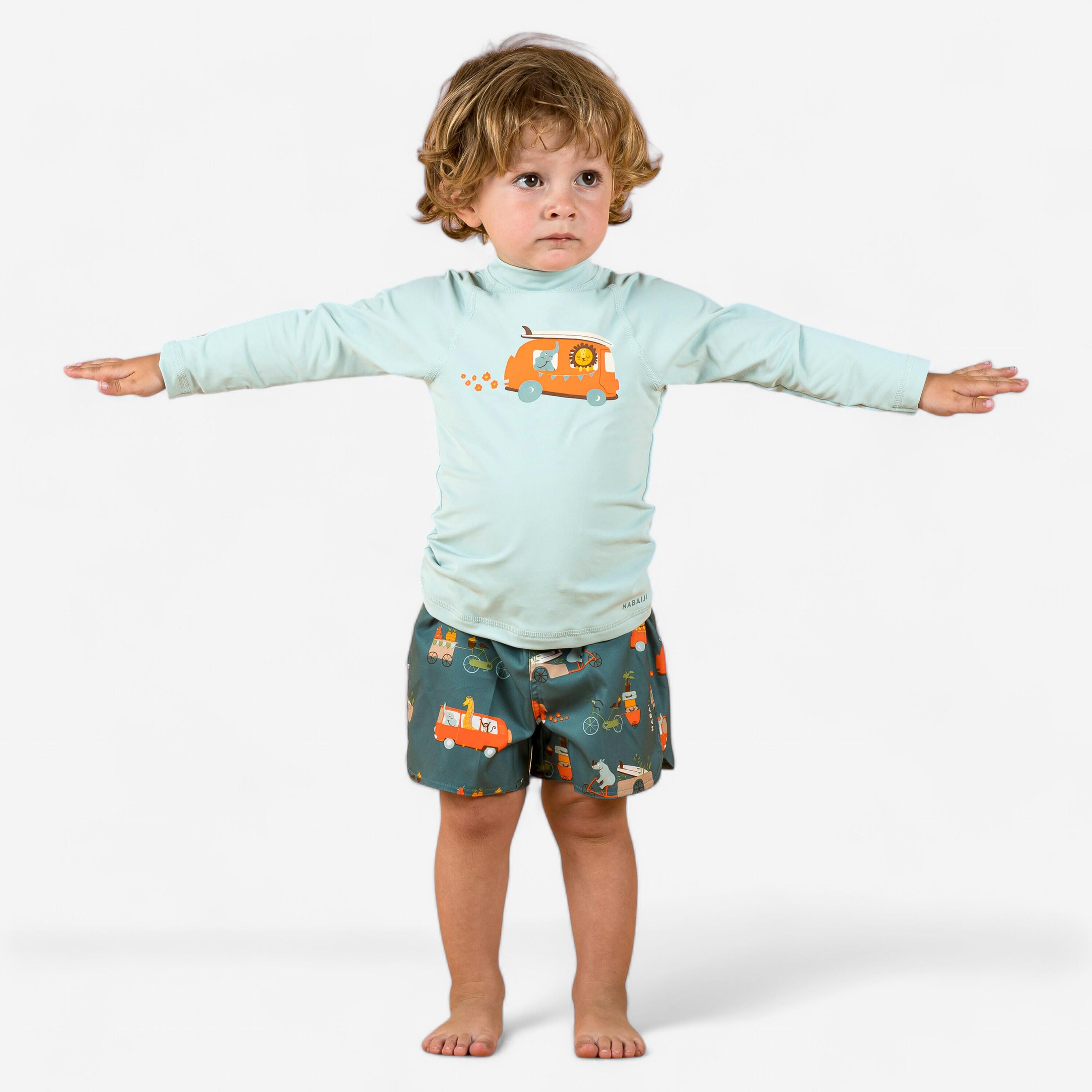 T-shirt a maniche lunghe per bambini con protezione UV Stampa Van