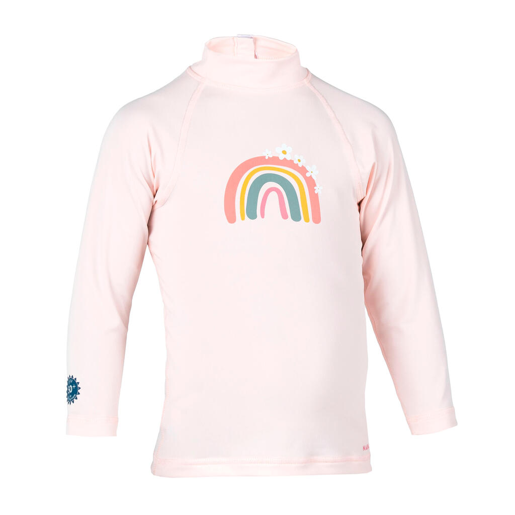 T-shirt anti UV bébé manches longues Imprimé Rainbow