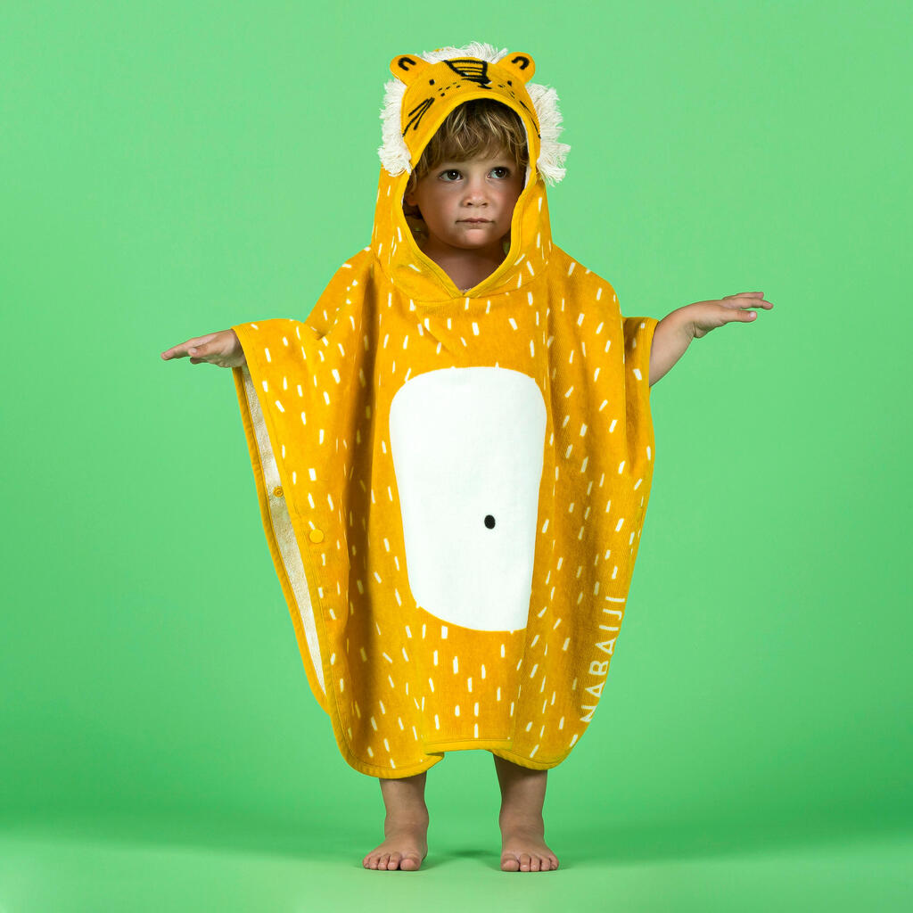 Baby cotton changing poncho - Lion