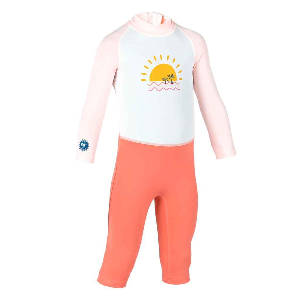 Baby / Kids' long-sleeve UV-protection swimming suit - Blue Print