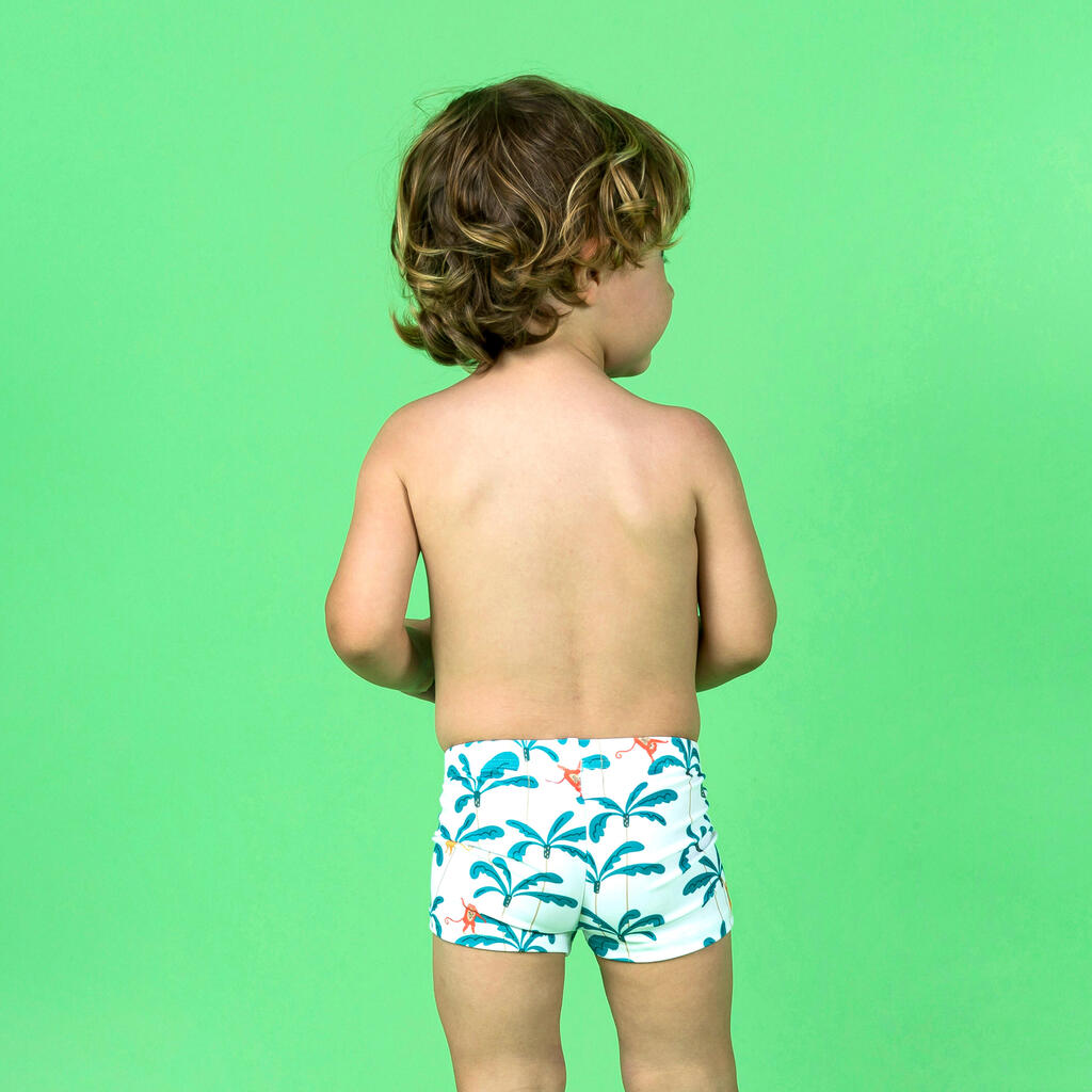 Baby / Kids' Swimming Shorts Dark Blue Whale Print