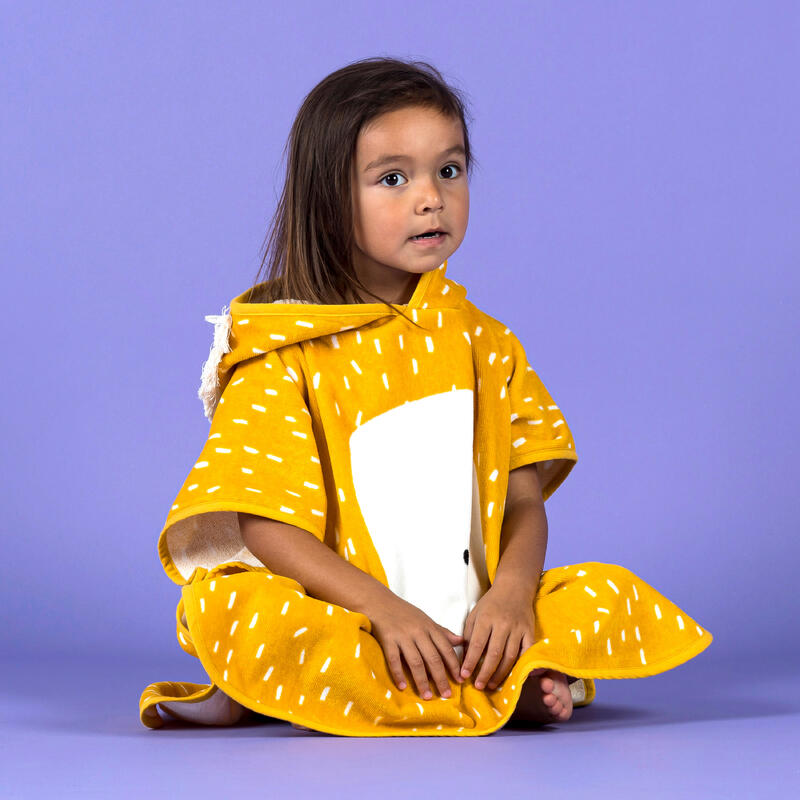 Poncho de baie bumbac Imprimeu leu Bebe/Copii