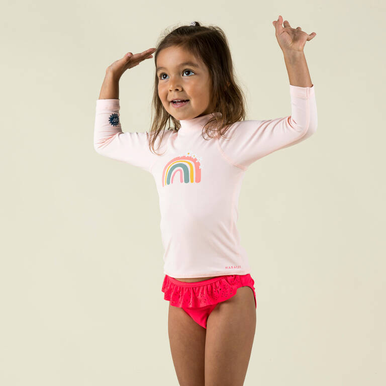 Baby Anti-UV Long-sleeved T-shirt Rainbow print