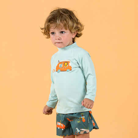 Baby Anti-UV Long-sleeved T-shirt Van print