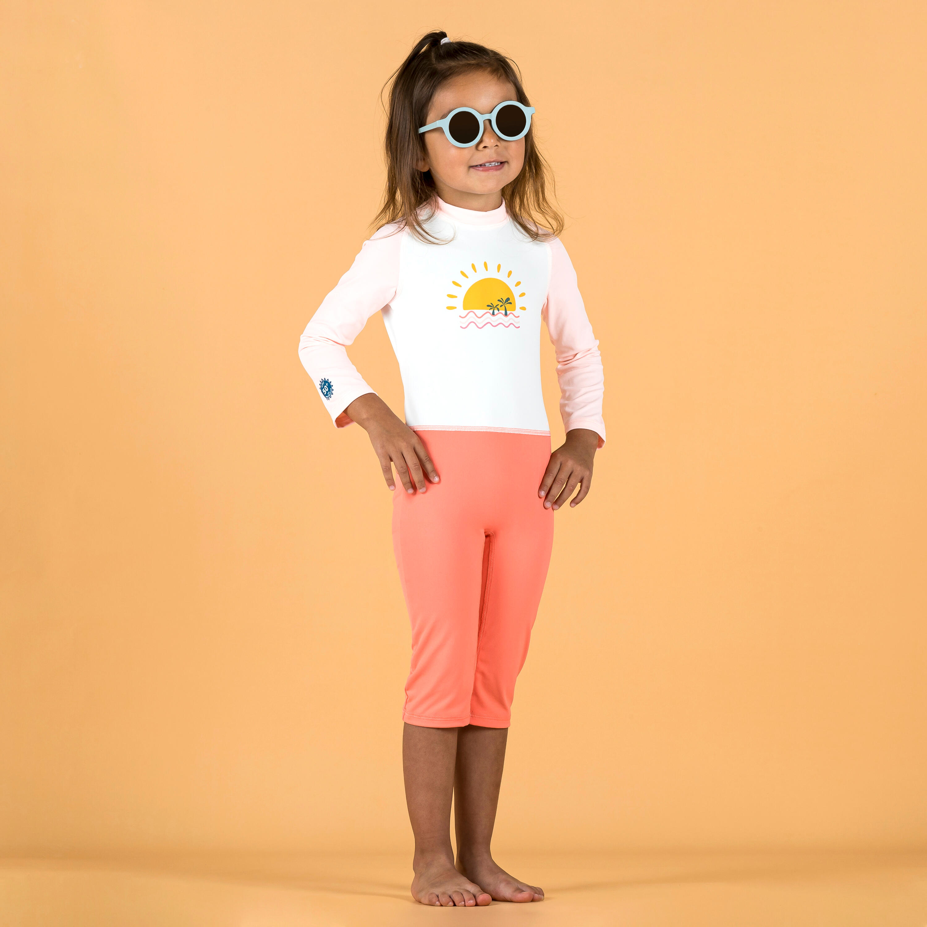 Image of Babies' Long-Sleeved UV-Protection Swimsuit