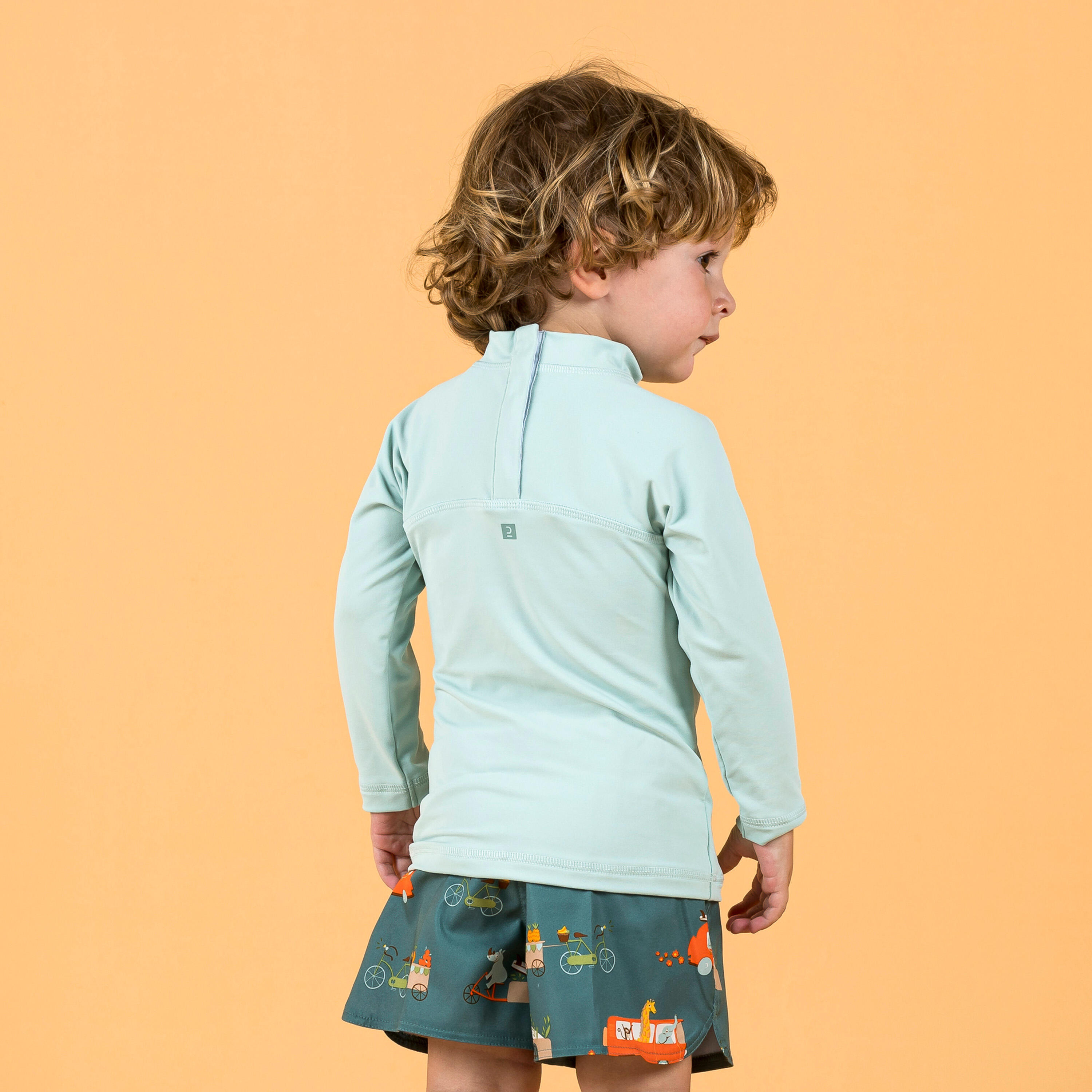 Baby Anti-UV Long-Sleeved T-Shirt Van Print Soft & Sun-Protective