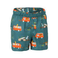 Baby / Kids' Swim Shorts Dark Green Van Print