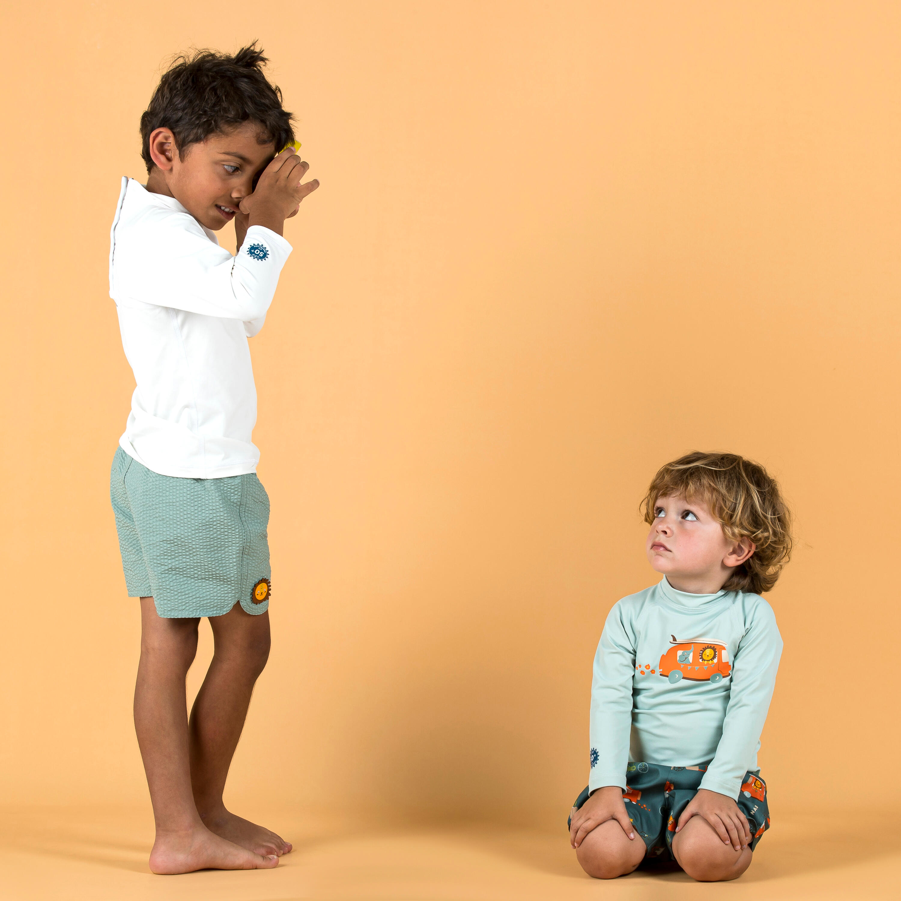 Baby Anti-UV Long-Sleeved T-Shirt Van Print Soft & Sun-Protective