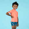 Baby UV-protection short sleeve T-shirt - Coral