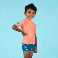 Baby UV-protection short sleeve T-shirt - Coral