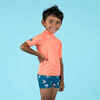 Bērnu UV aizsardzības T krekls ar īsām piedurknēm, koraļļu