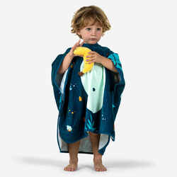 Baby Cotton Changing Poncho - Monkey Dark Blue