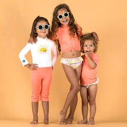 Baby UV-protection short sleeve T-shirt - Coral