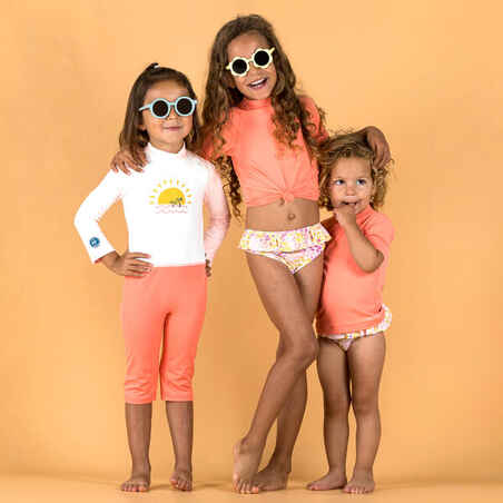 Baby UV-protection short sleeve T-shirt - Coral