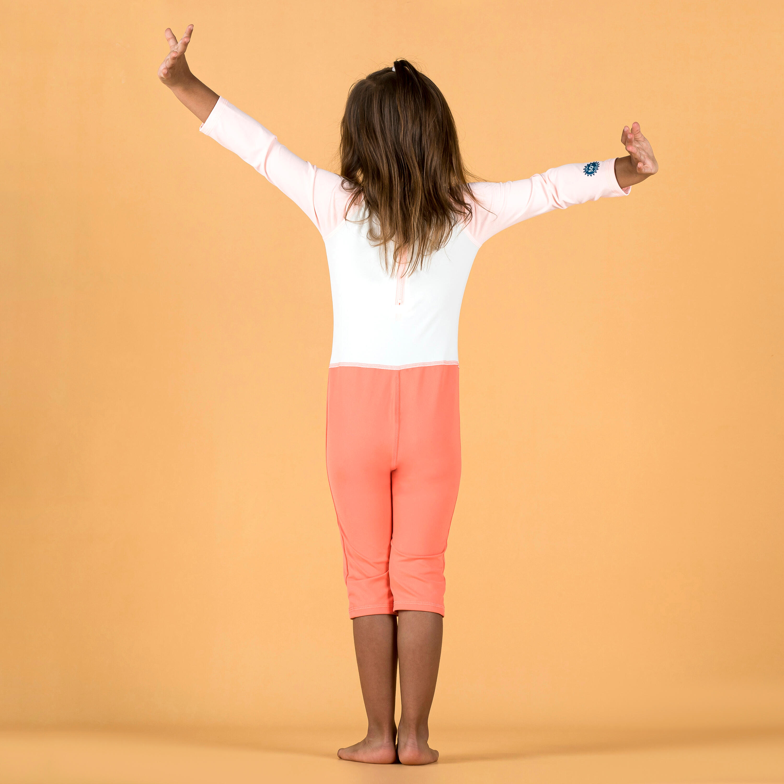 Baby/Kids' Long Sleeve UV Swim Suit Pink Print Protective & Comfortable