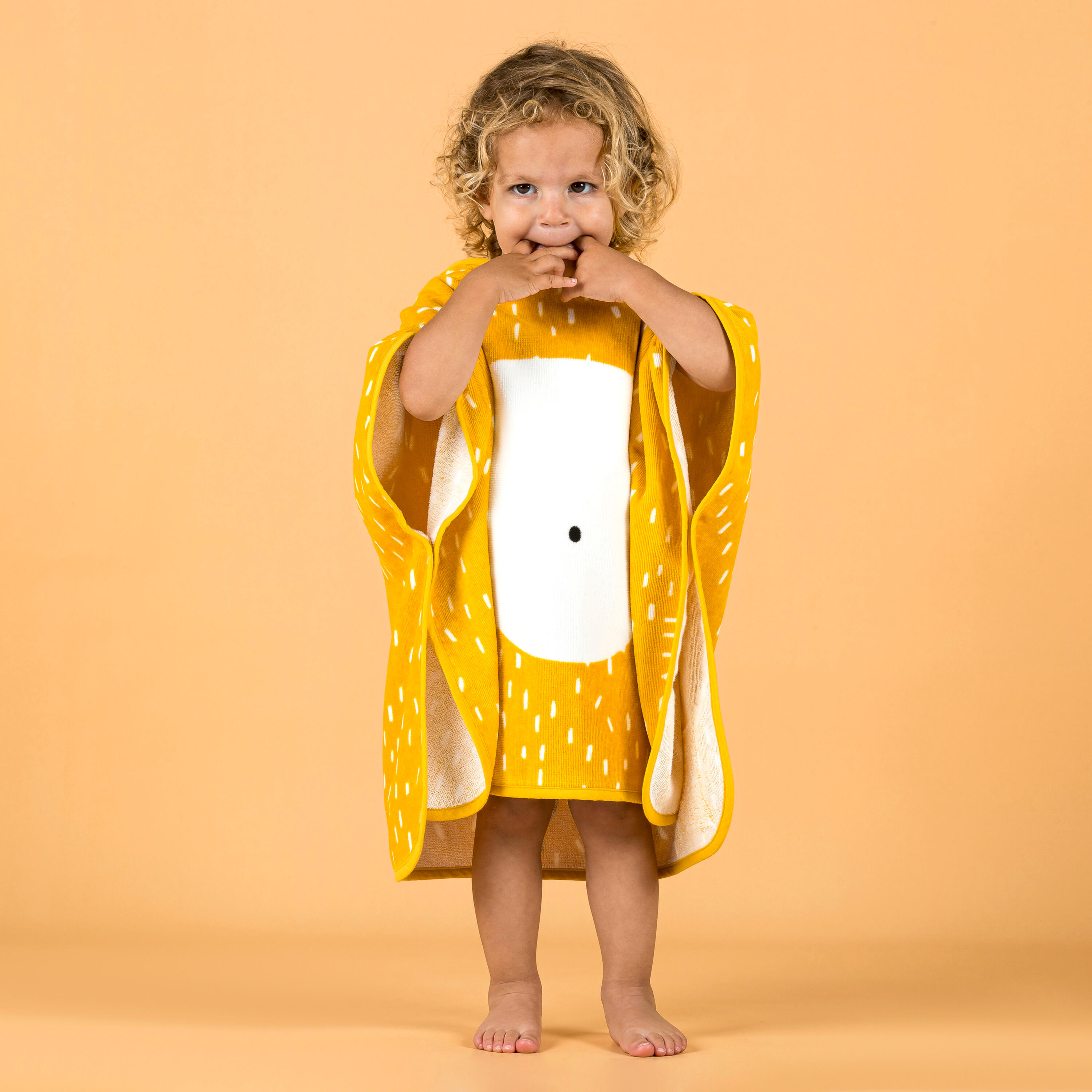 Poncho De Baie Bumbac Imprimeu Leu Bebe/copii