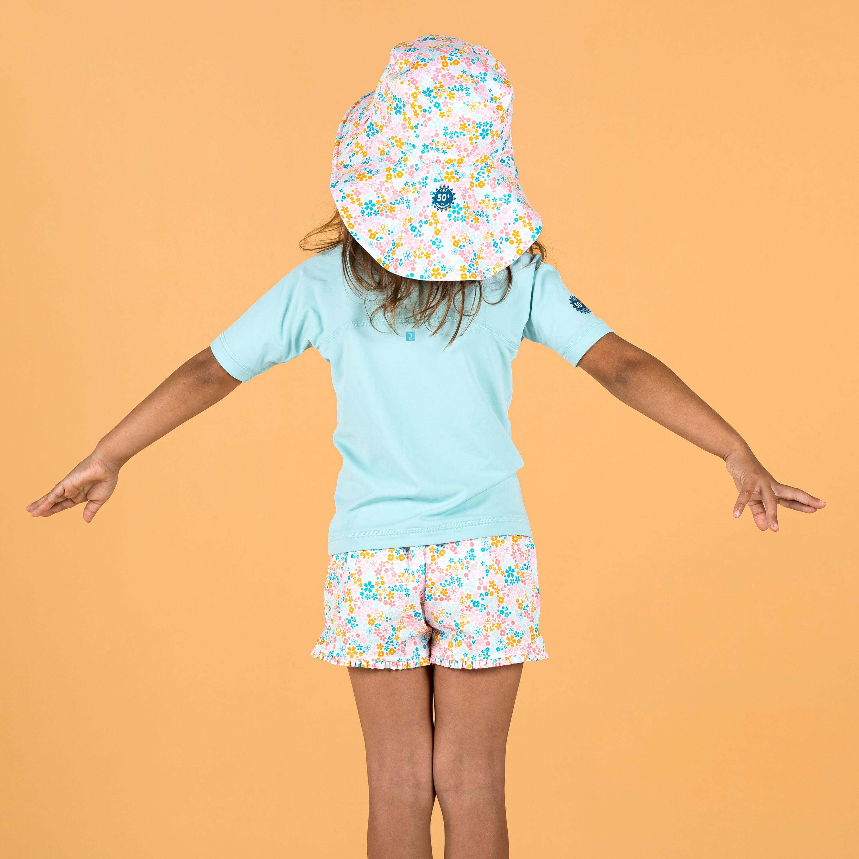 Baby Short-Sleeved Anti-UV T-Shirt Light Blue Sun-Protective & Comfortable