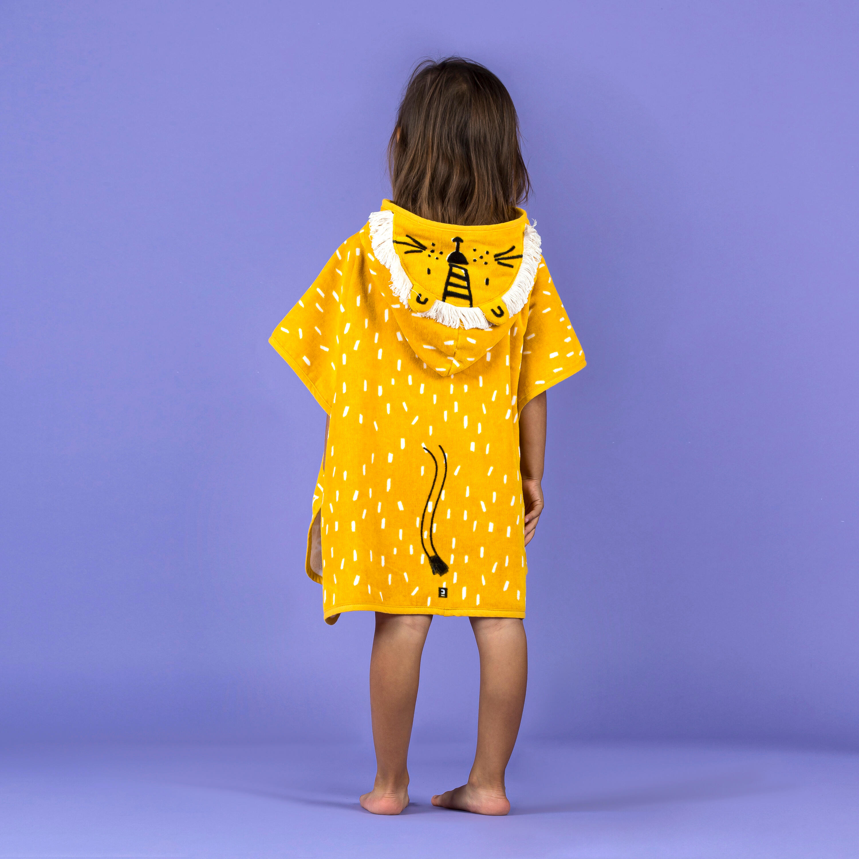 Poncho da bagno in cotone per bambini - Leone