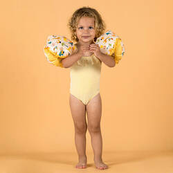 Baju Renang Bayi Perempuan One-Piece Motif dengan Rimpel