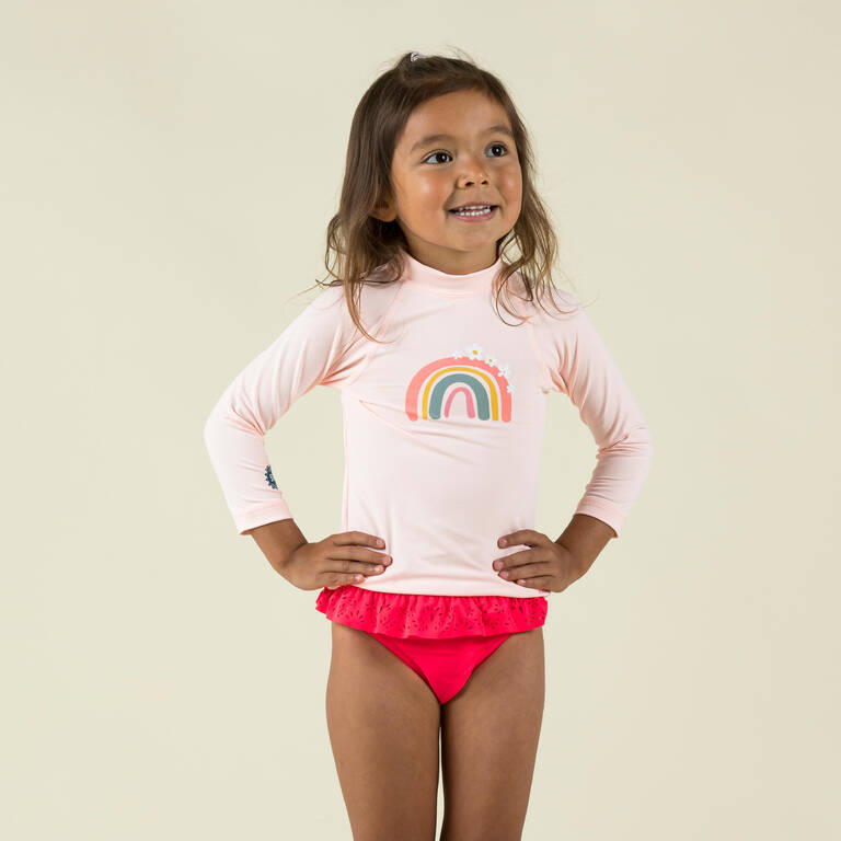 Baby Anti-UV Long-sleeved T-shirt Rainbow print