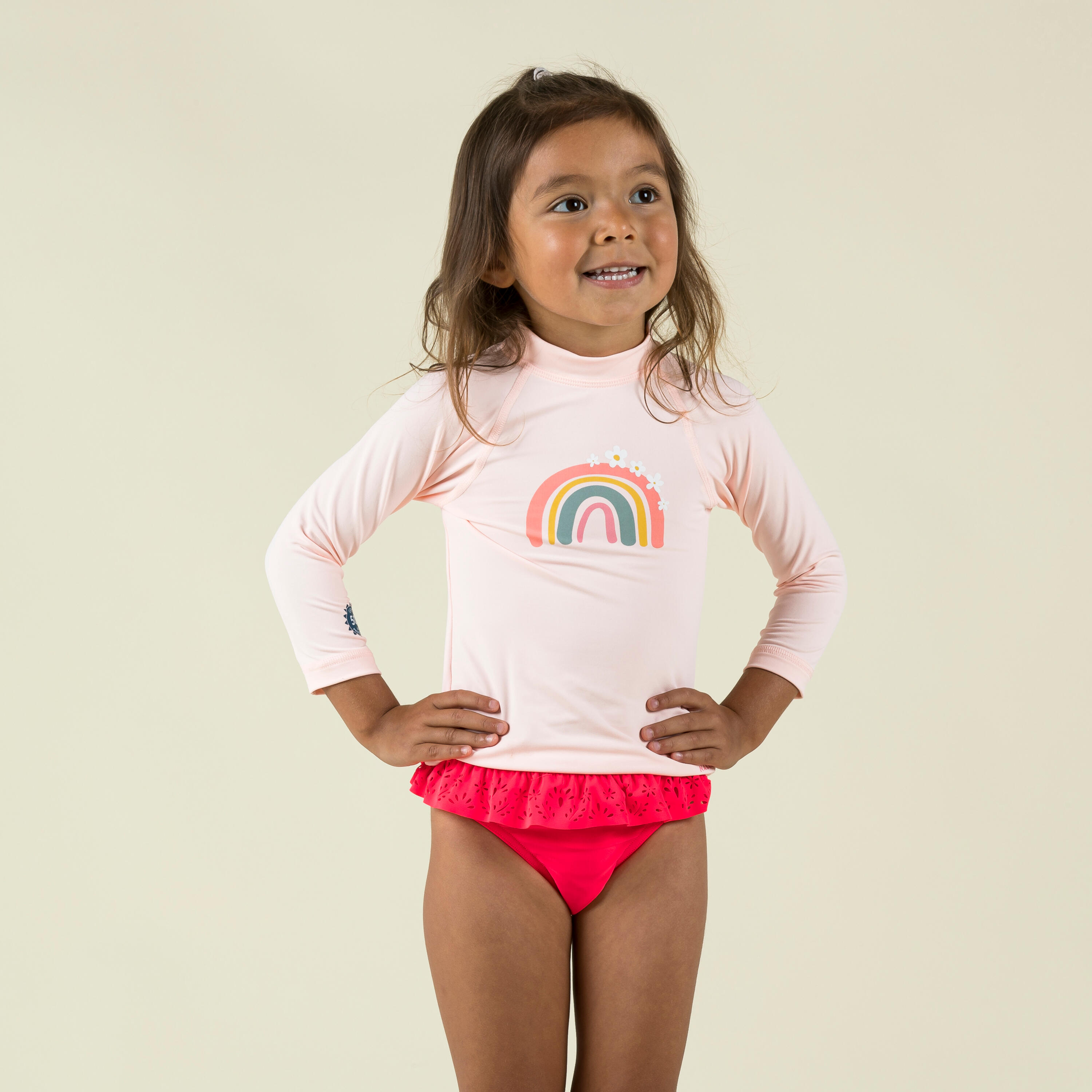 Baby Anti-UV Long-sleeved T-shirt Rainbow print 1/6