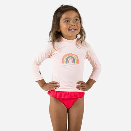 T-shirt anti UV bébé manches longues Imprimé Rainbow