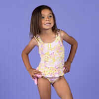 Baby Girls' 1-Piece Swimsuit Skirt yellow pantai