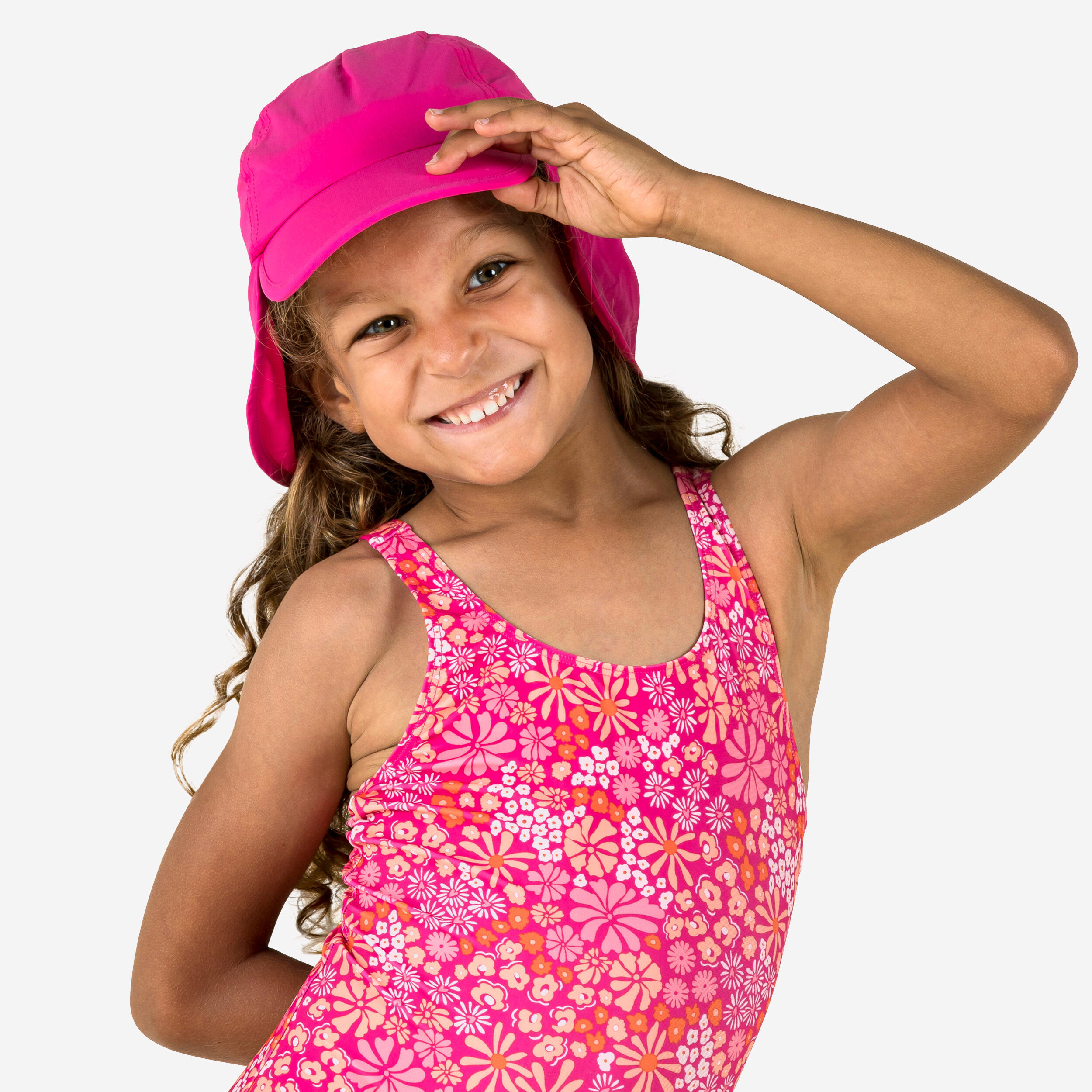 Baby Swimming UV Protection Cap - Pink - NABAIJI