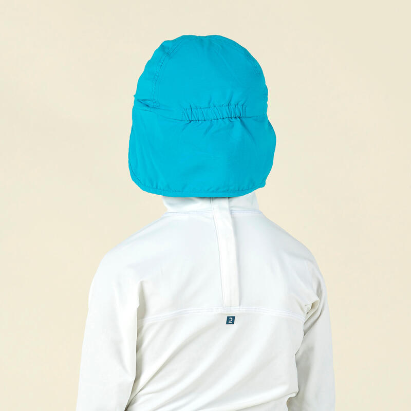 Casquette anti UV bébé nageur bleu