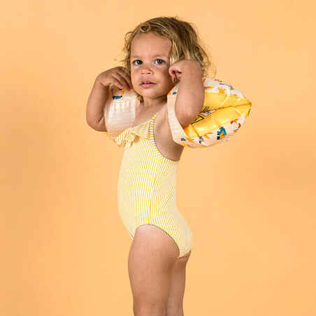 Baby Girls' One-Piece Swimsuit Print With Ruffles