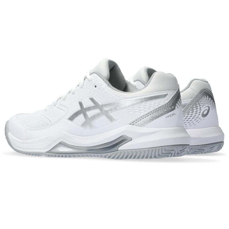 Calçado de padel mulher - Asics Gel dedicate 8 branco/cinzento