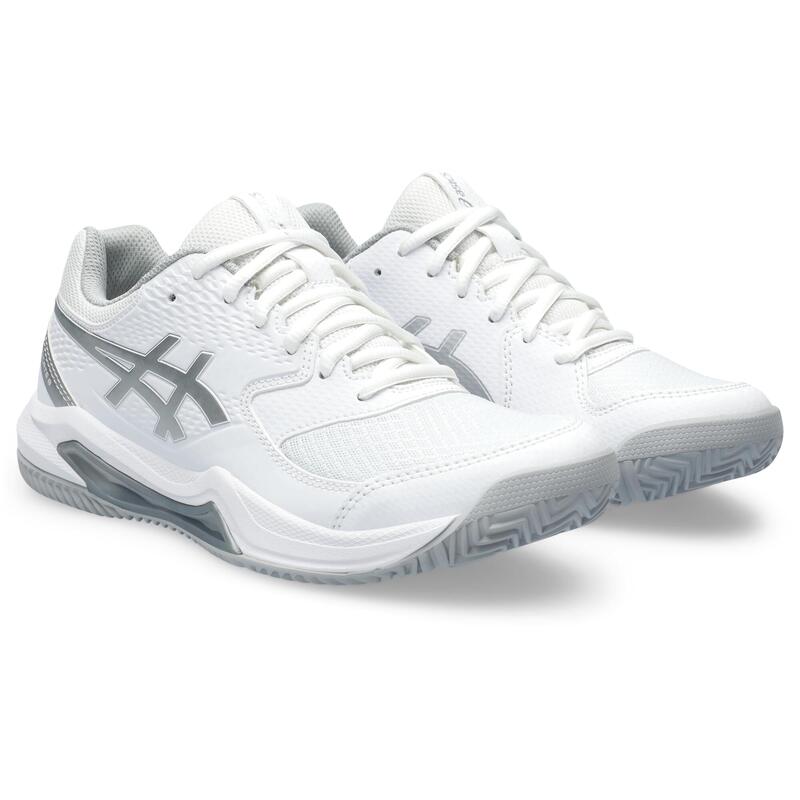 Calçado de padel mulher - Asics Gel dedicate 8 branco/cinzento