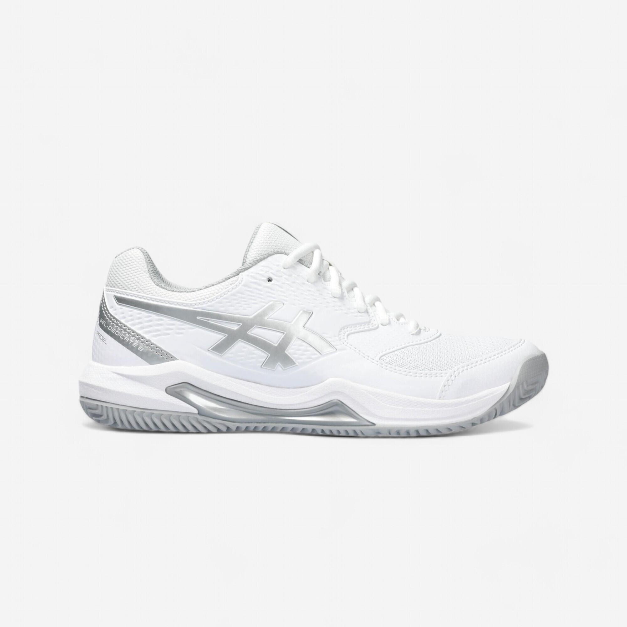 Asics - Chausures De Padel Femme - Asics Gel Dedicate 8 Blanche Grise - Chaussures De Sport - Padel Beach Tennis - Blanc-gris - 36 - Decathlon