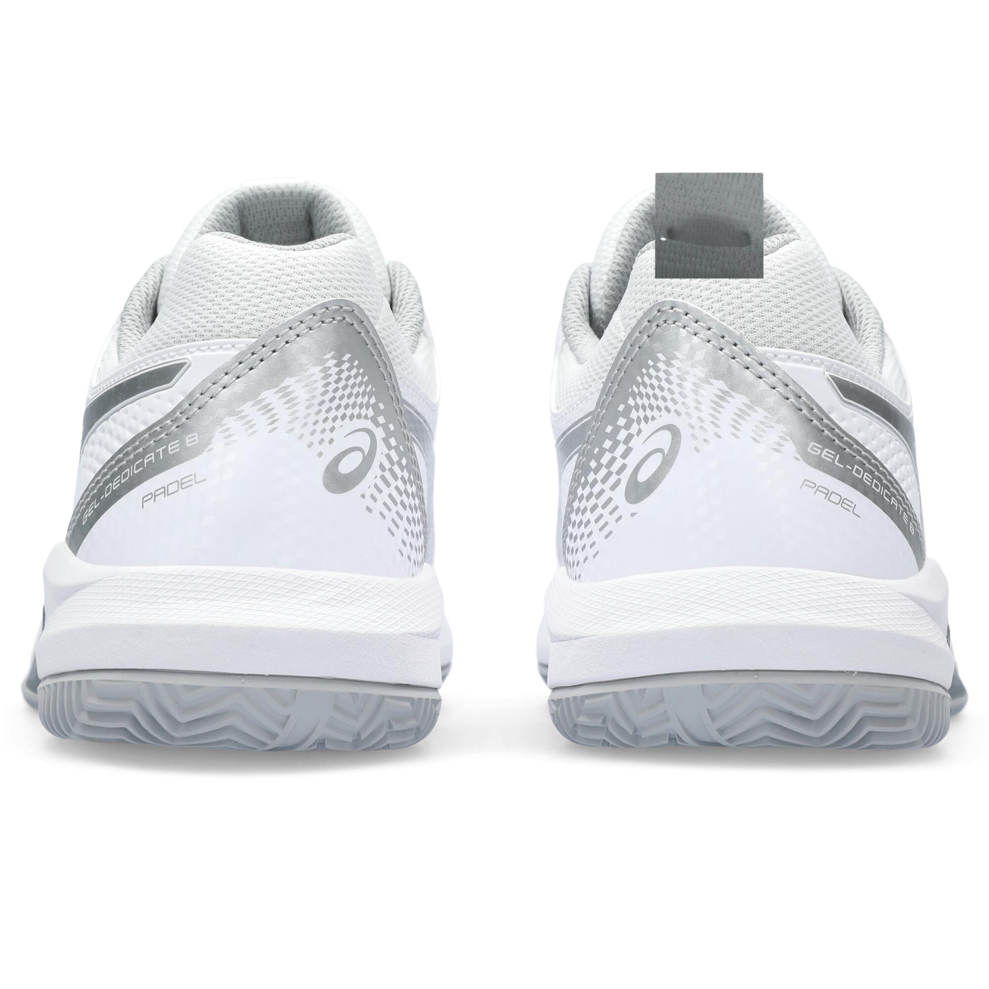 Padelschoenen voor dames Gel-Dedicate 8 wit grijs 4/7