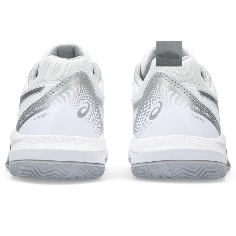 Zapatillas de pádel Mujer - Asics Gel Dedicate 8 blanco gris