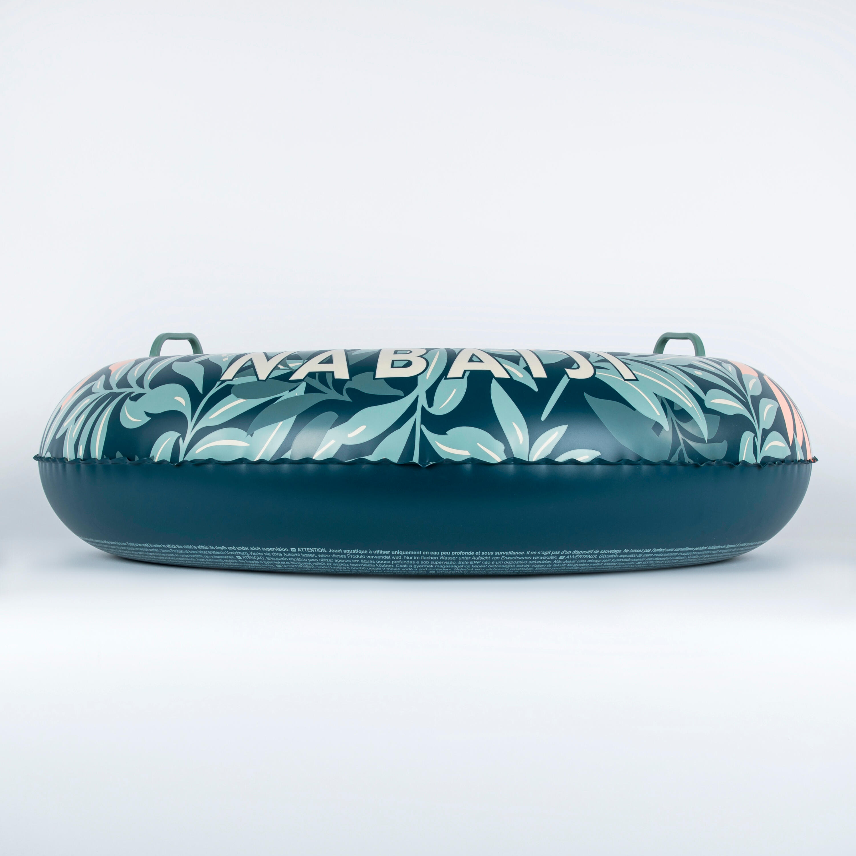 Large 92 cm Inflatable Pool Ring with Comfort Grips - DECATHLON