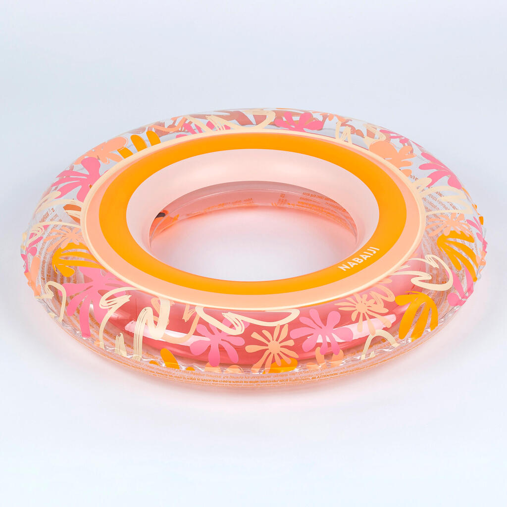 Bouée piscine gonflable  65 cm algues rose