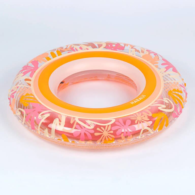 Inflatable pool ring 65 cm PINK SEAWEED