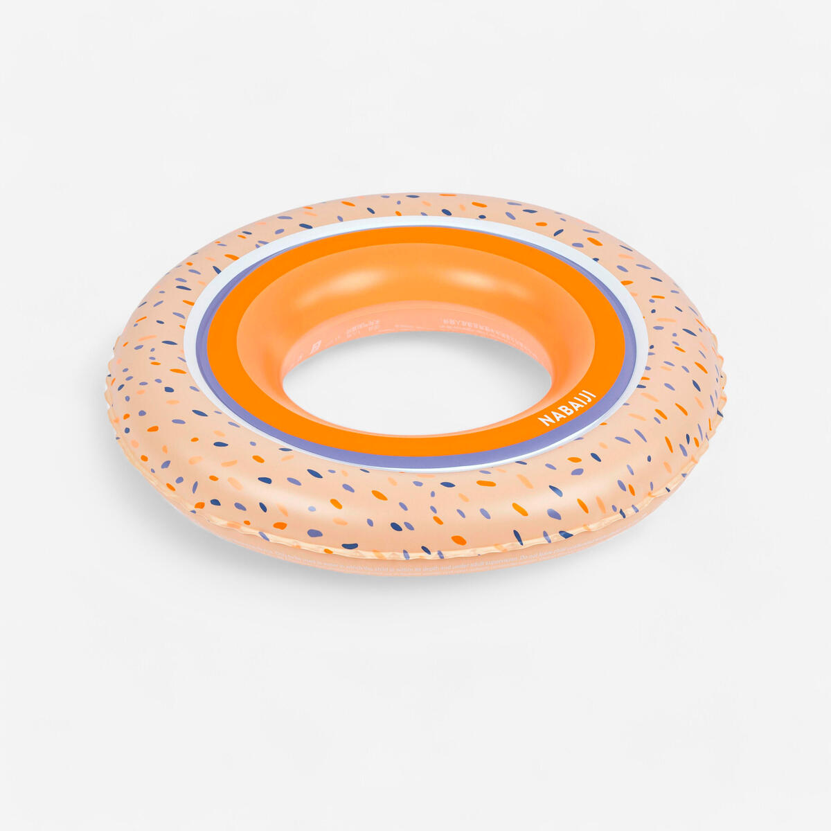 Bouée piscine gonflable 51 cm vert imprimé POIL RAINBOW