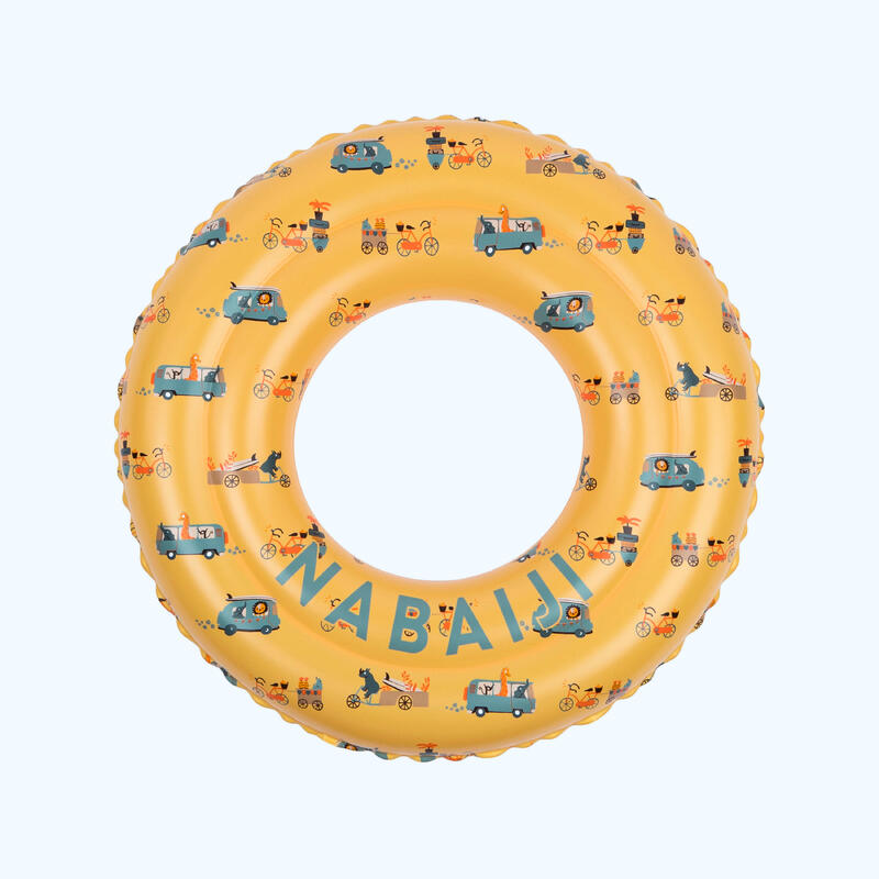 Inflatable pool ring 51 cm - green print