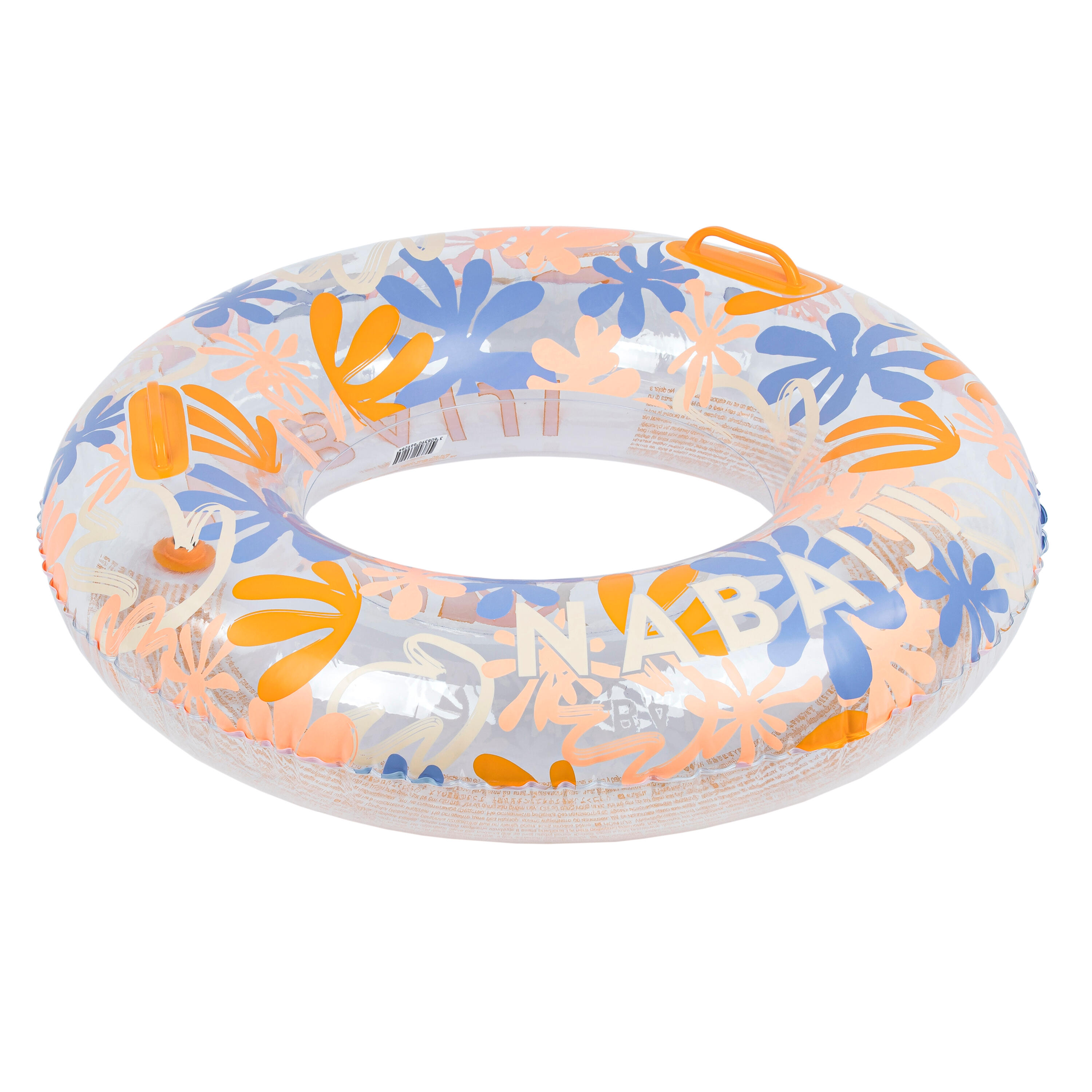 NABAIJI Large 92 cm inflatable printed pool ring with comfort grips