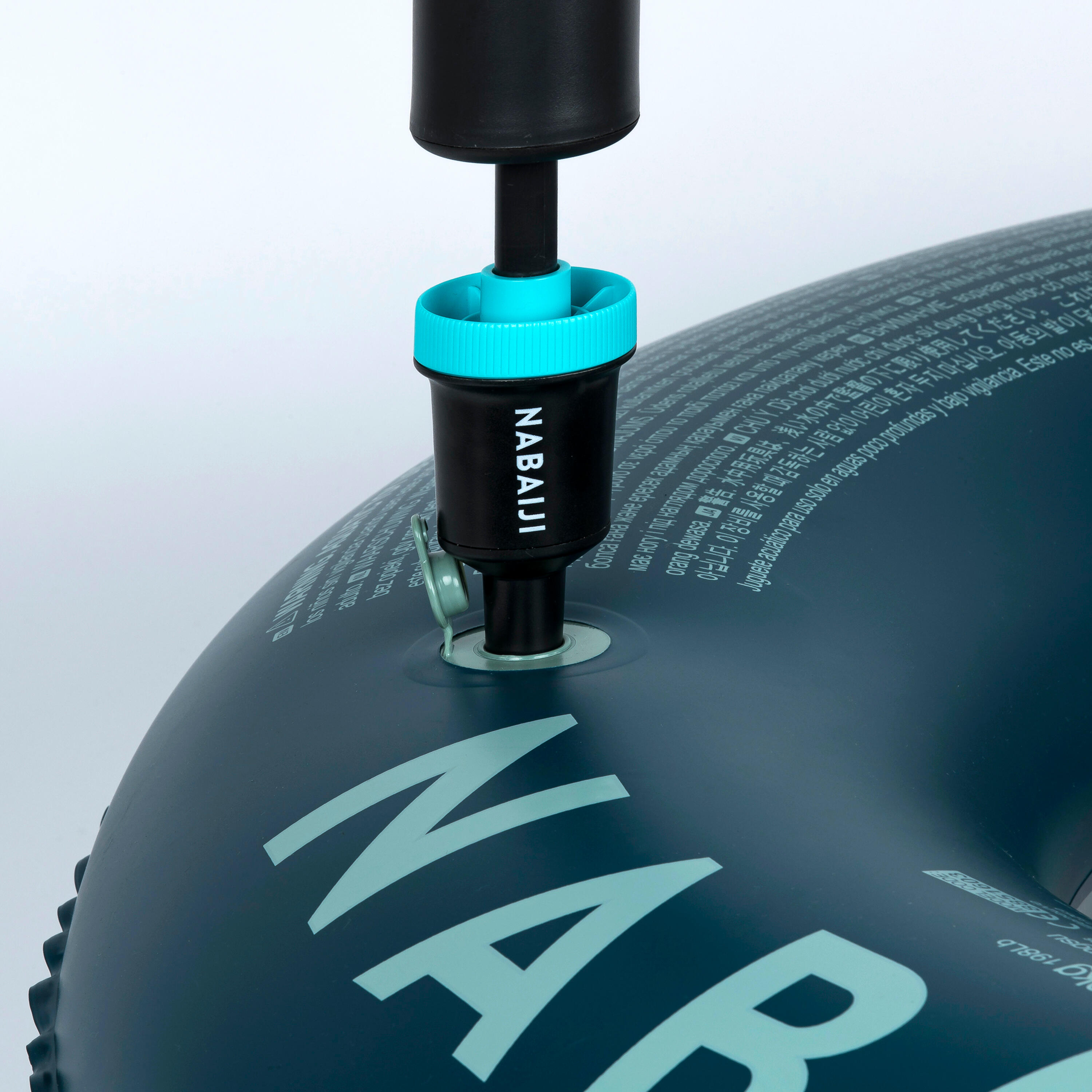 Large 92 cm Inflatable Pool Ring with Comfort Grips - DECATHLON