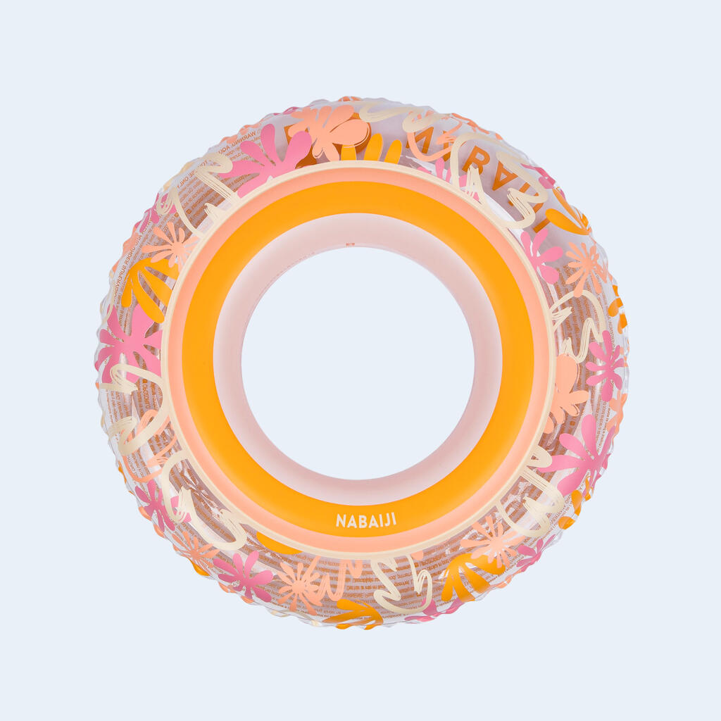 Inflatable pool ring 65 cm PINK SEAWEED