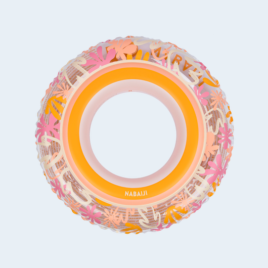 Bouée piscine gonflable  65 cm algues rose